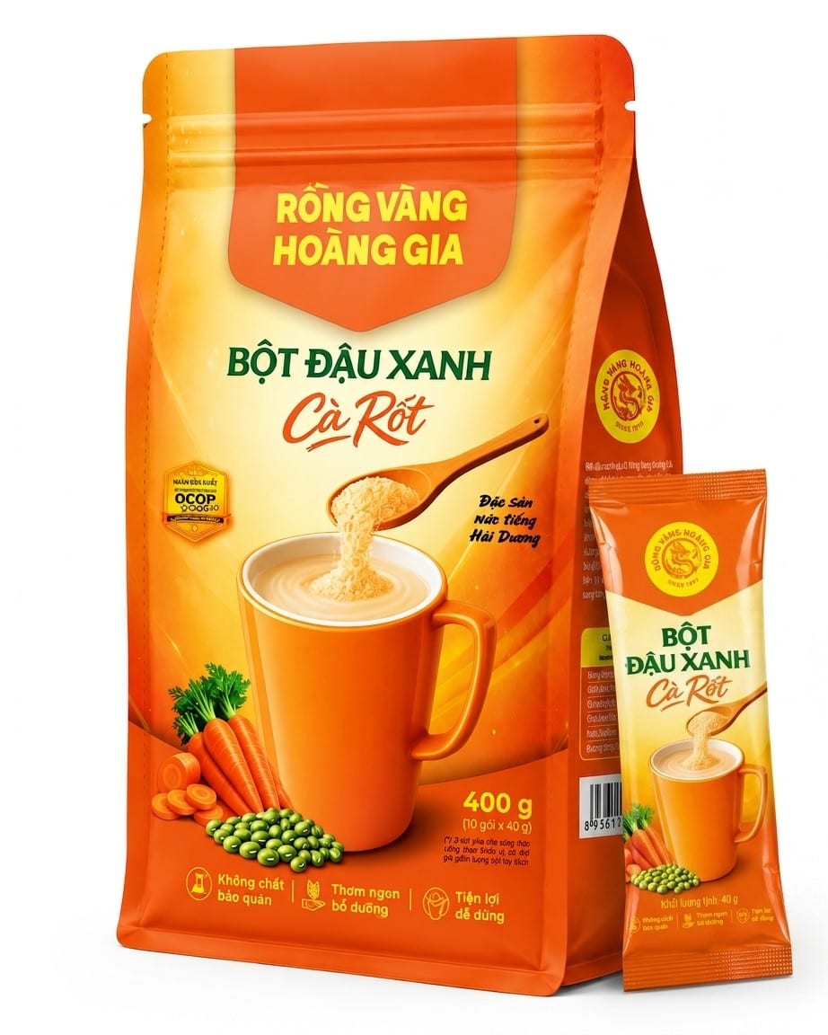 Bột đậu xanh Cà Rốt