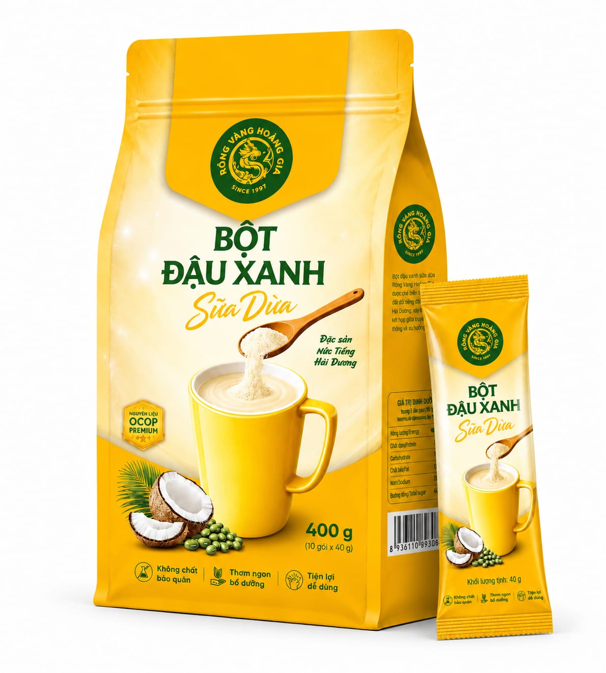 Bột đậu xanh Sữa Dừa