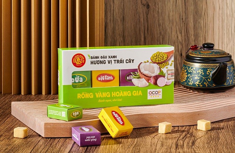 Bánh đậu xanh hương vị trái cây
